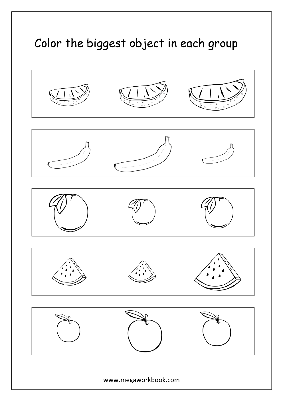 Big Small Worksheet For Ukg - Kindergarten Worksheets
