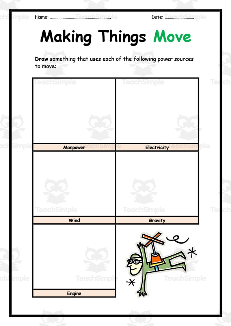 How Things Move Kindergarten Worksheets - Kindergarten Worksheets