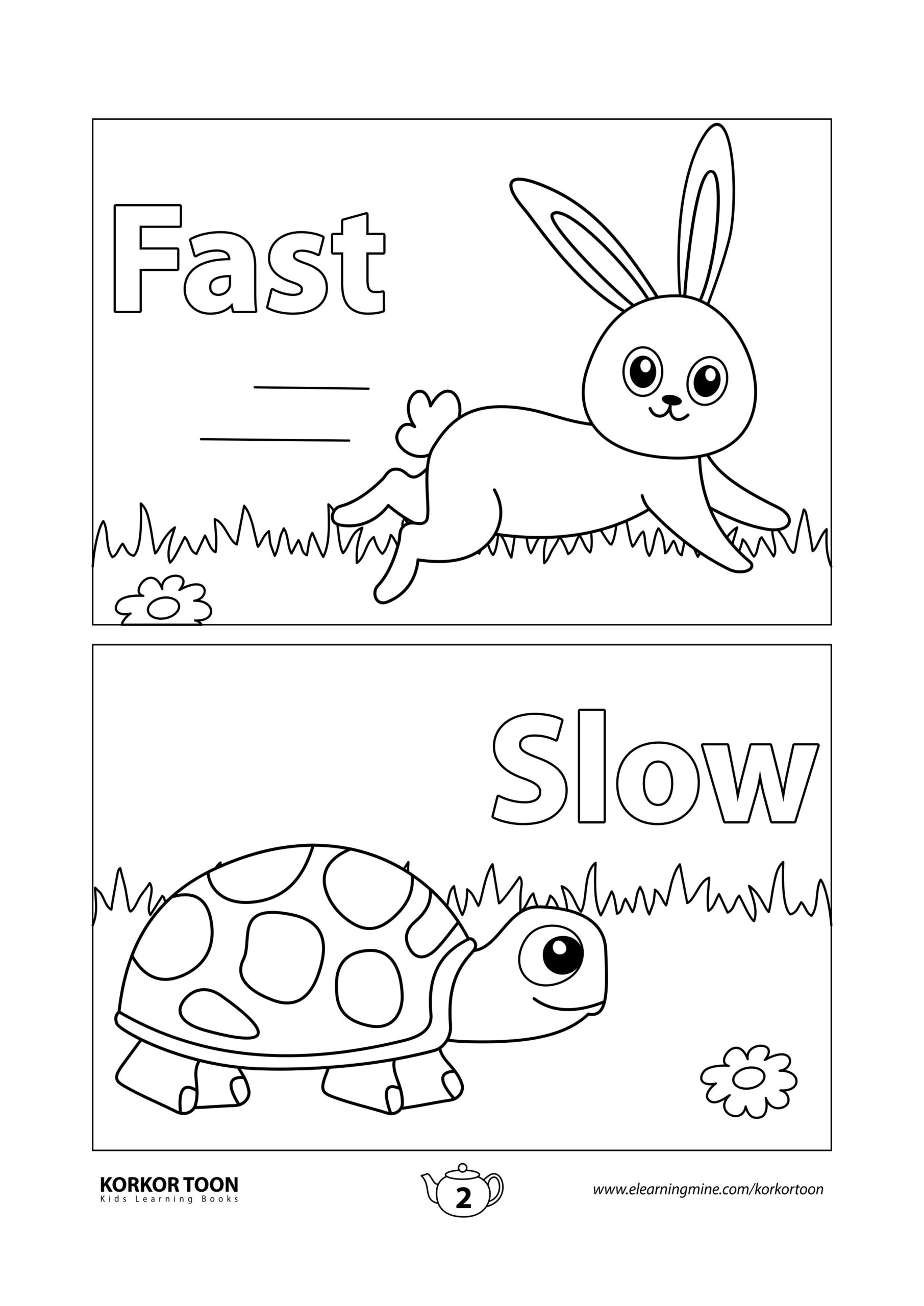 Fast And Slow Worksheets For Kindergarten Pdf - Kindergarten Worksheets