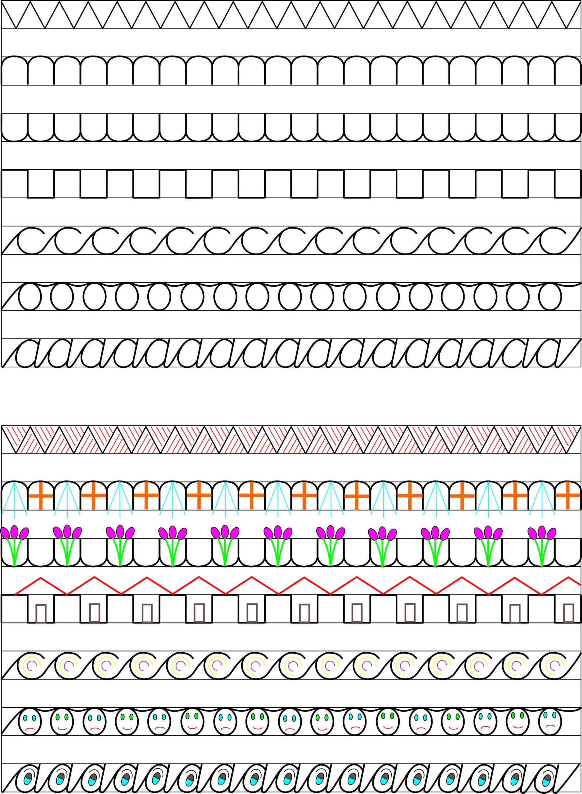 Cursive Pattern Writing Worksheets For Kindergarten - Kindergarten ...