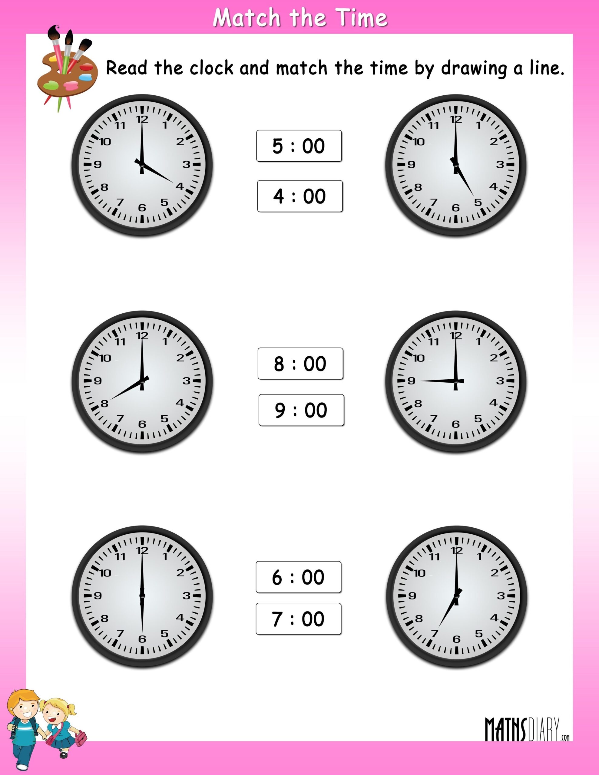 Clock Worksheet For Ukg - Kindergarten Worksheets