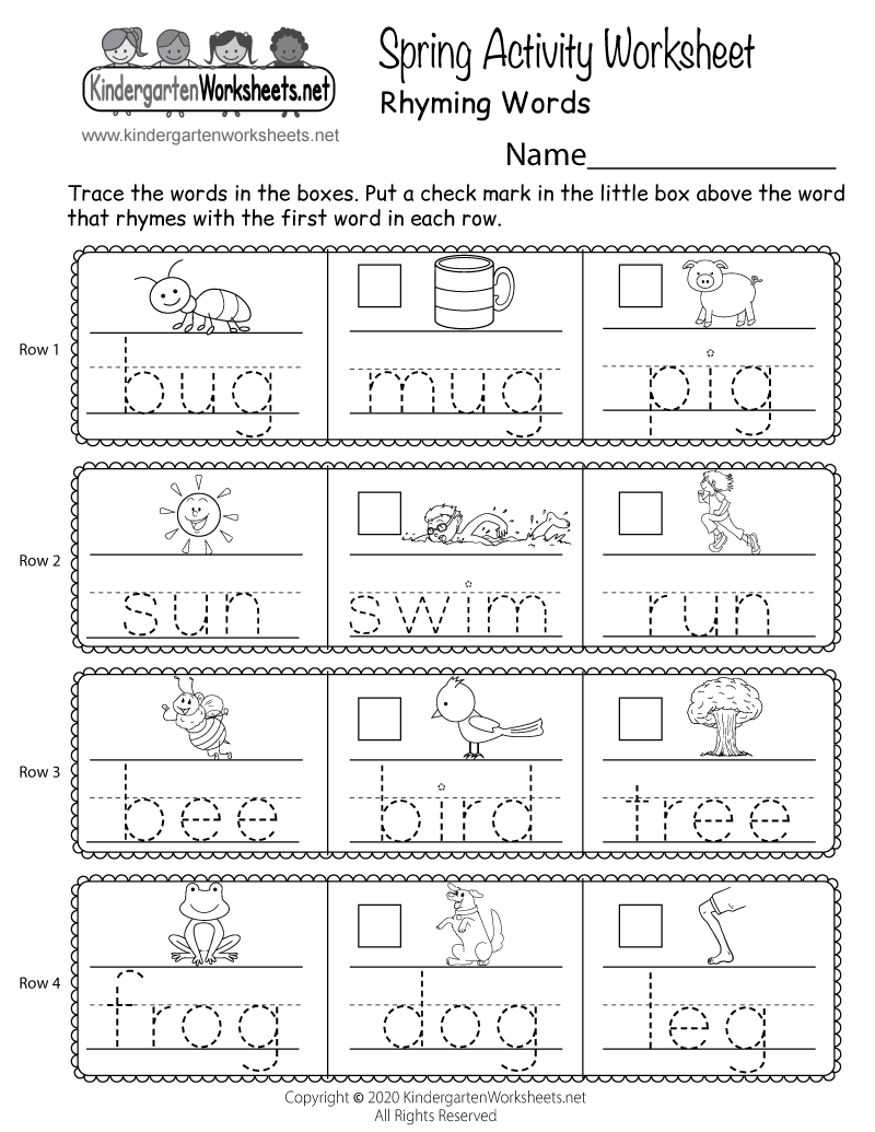 4 Letter Words Worksheets For Kindergarten Pdf - Kindergarten Worksheets