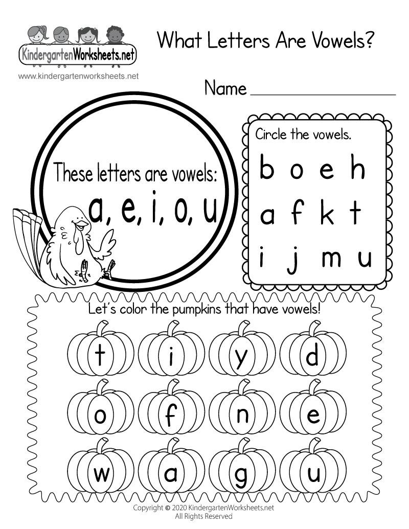 Aeiou Worksheets For Kindergarten - Kindergarten Worksheets