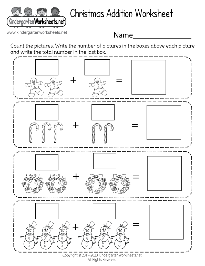 Christmas Activity Worksheets For Kindergarten - Kindergarten Worksheets