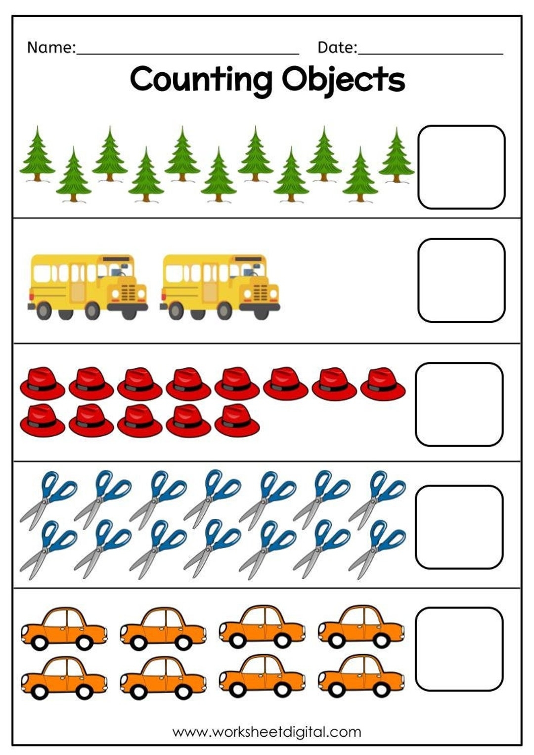 Kindergarten Counting Worksheets 1 20 Kindergarten Worksheets