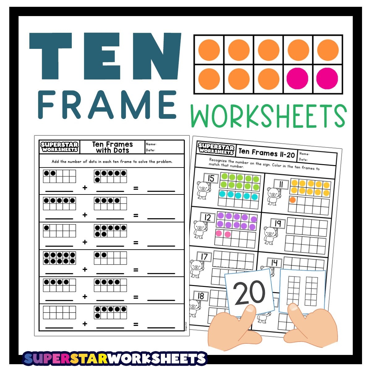 Kindergarten Ten Frame Math Worksheets Kindergarten Worksheets